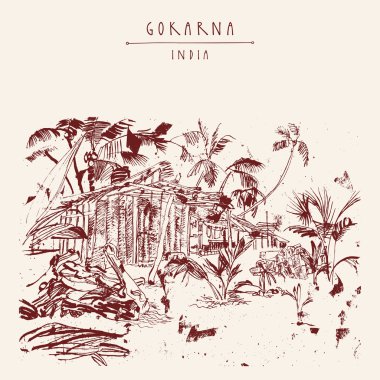 Gokarna Karnataka Hindistan kartpostal