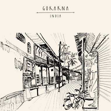 Gokarna Karnataka Hindistan kartpostal