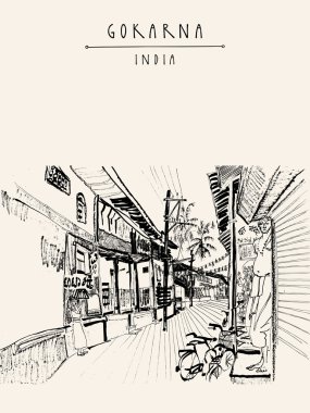 Gokarna Karnataka Hindistan kartpostal