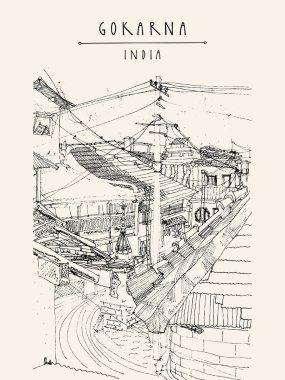 Gokarna Karnataka Hindistan kartpostal