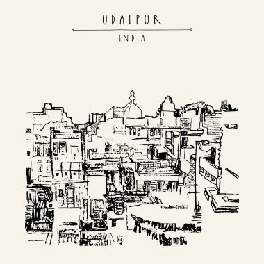 Udaipur manzarası, Rajasthan, Hindistan. 