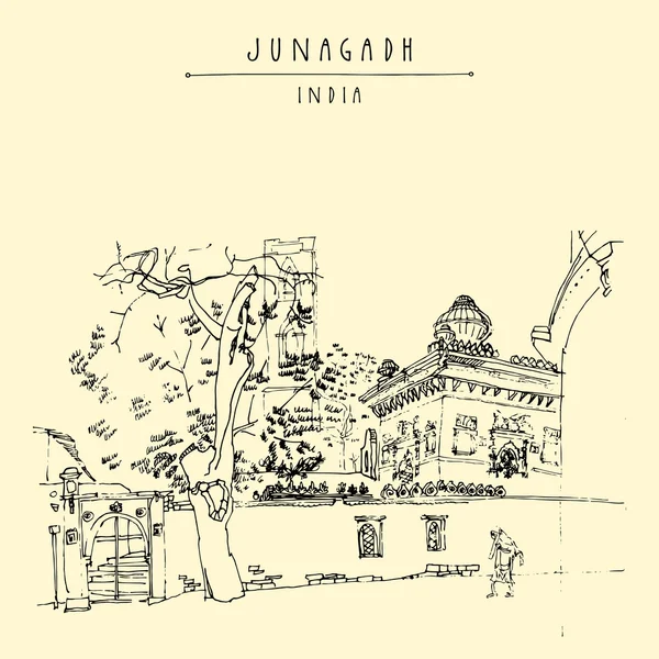 Junagadh, Gujarat, Inde — Image vectorielle