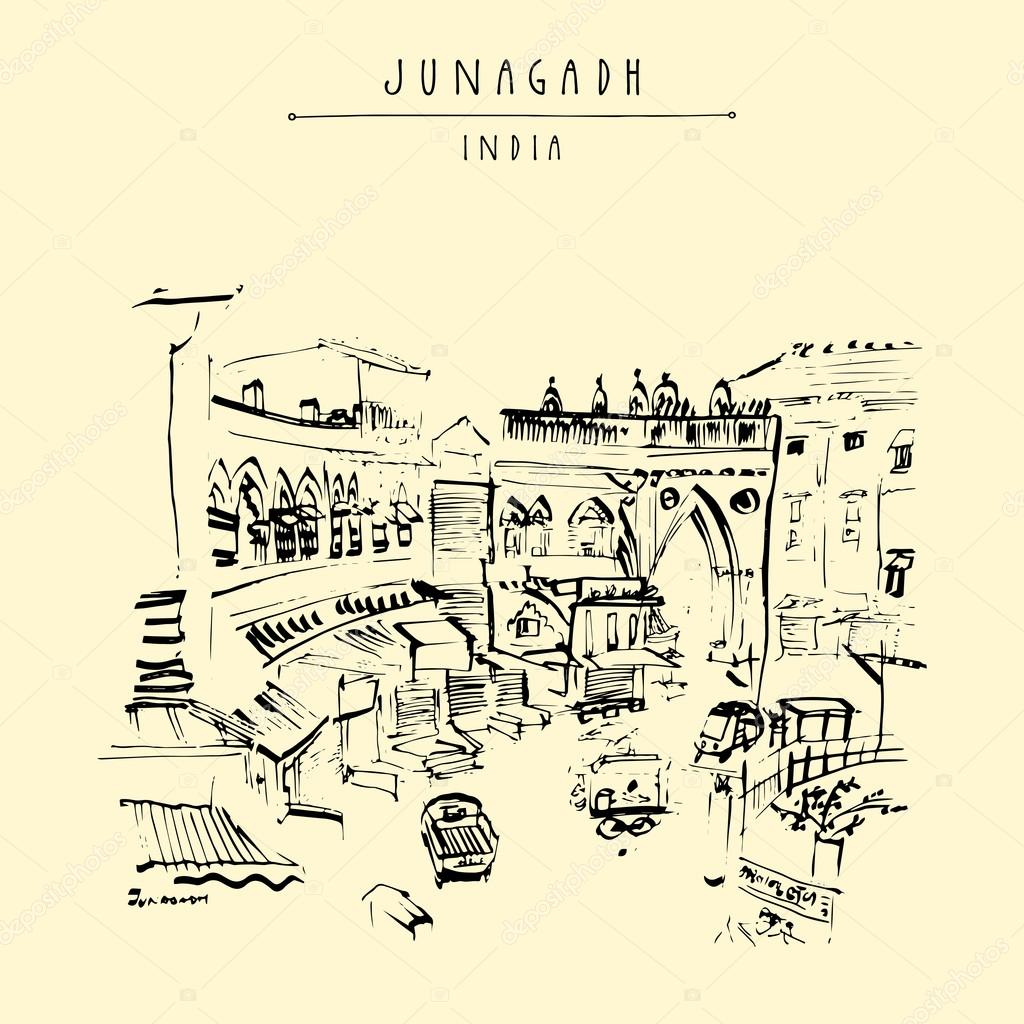 Junagadh, Gujarat, India. Stock Vector Image by ©babayuka 112482142