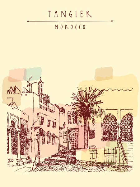 Óváros (Medina) Tangierben — Stock Vector