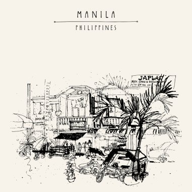 Manila eski kesiminde sokak