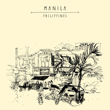 Manila eski kesiminde sokak