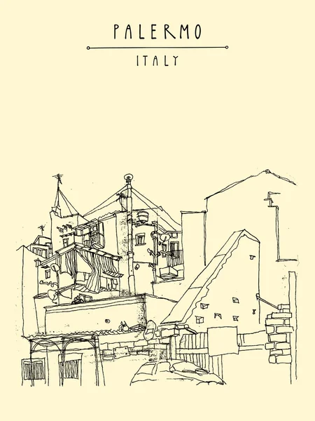 Палермо, Сицилия, Италия . — стоковый вектор
