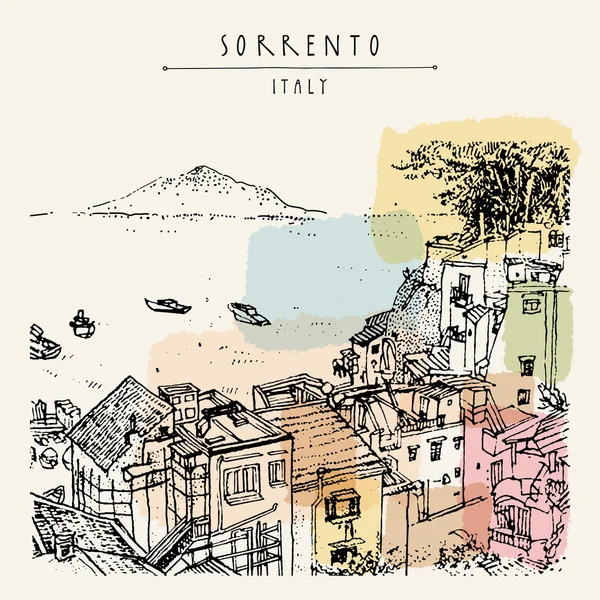 Sorrento, Itálie, Evropa. — Stockový vektor