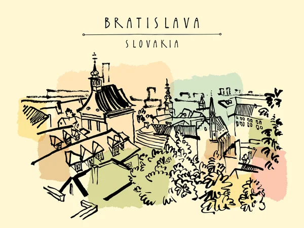 Skyline van Bratislava, Slowakije — Stockvector