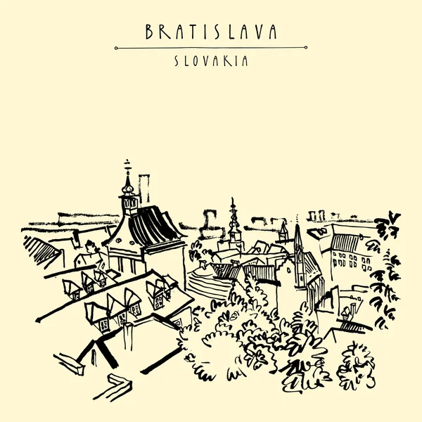 Bratislava skyline, Eslováquia — Vetor de Stock