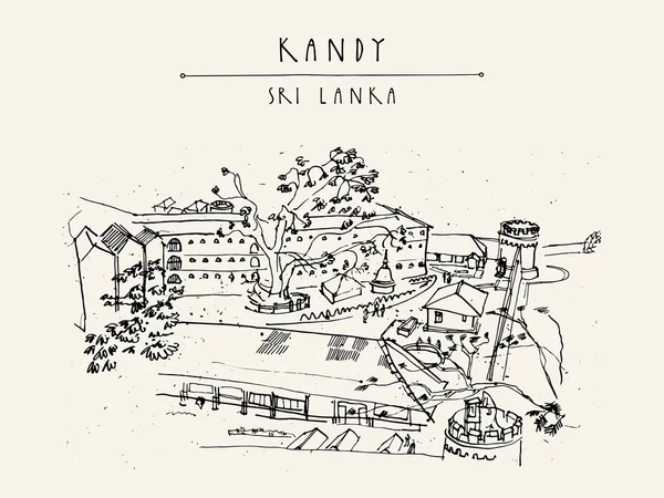 Prisión en Kandy, Sri Lanka — Vector de stock