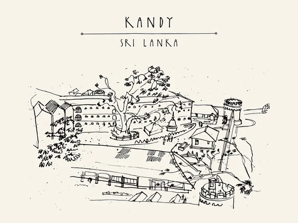 stock vector Prison in Kandy, Sri Lanka