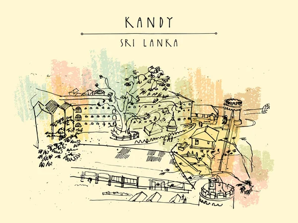 Prisión en Kandy, Sri Lanka — Vector de stock