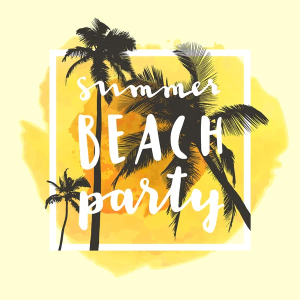 Verão festa de praia — Vetor de Stock