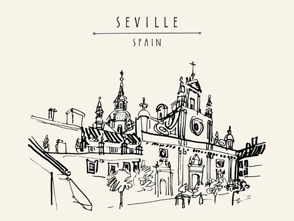 Église catholique romaine à Séville, Espagne — Image vectorielle