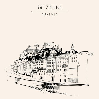 Salzburg manzarası, Avusturya, Europe 