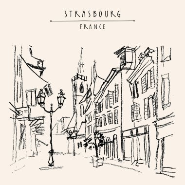 Strasbourg, Fransa, Avrupa. Yayalara 