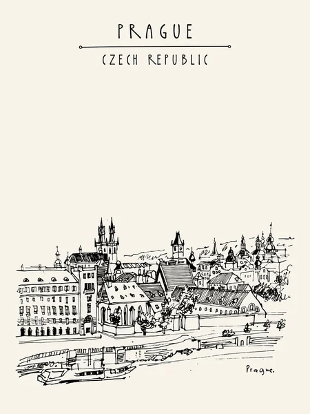 布拉格，捷克，欧洲 — 图库矢量图片