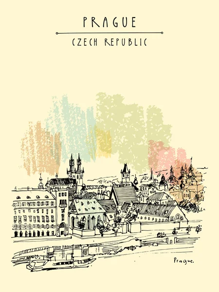 Prag, Tschechische Republik, Europa — Stockvektor