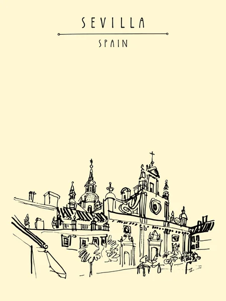 Katholieke kerk in Sevilla, Spanje — Stockvector