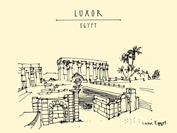 Chrám Luxor, egypt — Stockový vektor
