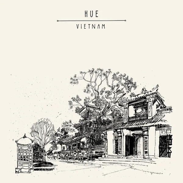 Hue, Vietnam, Sudeste Asiático — Vector de stock