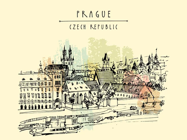Praga, Repubblica Ceca, Europa — Vettoriale Stock