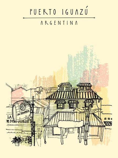 Аргентина листівка Пуерто-Іґуасу — стоковий вектор