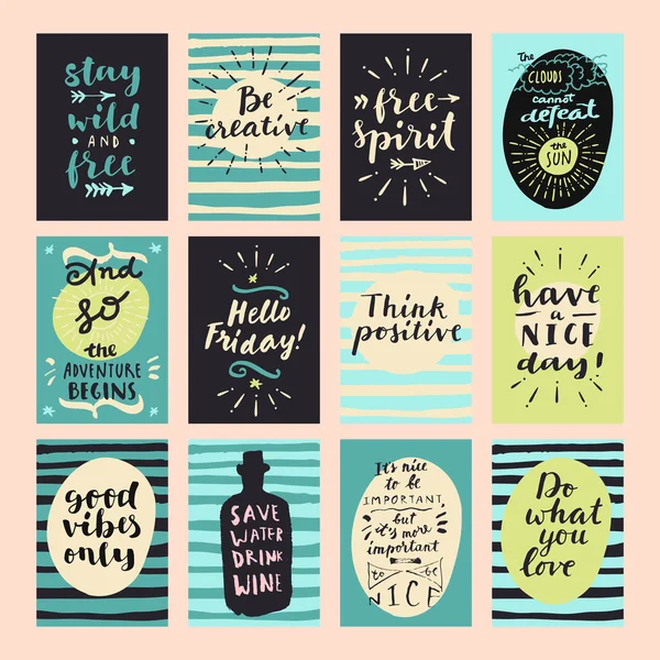 Modern kaligrafi posterler kümesi