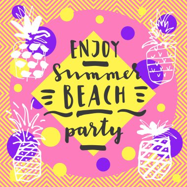 Yaz plaj partinin tadını çıkar 