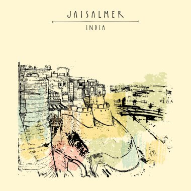 Jaisalmer fort kartpostal görünümü