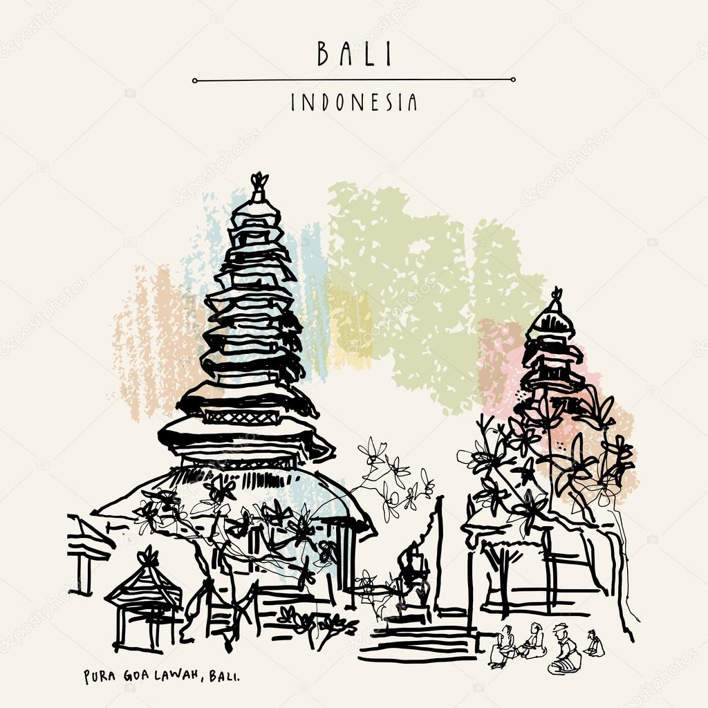 Pura Goa Lawah temple in Bali