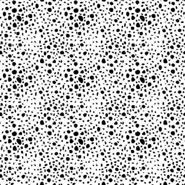 Kusursuz çita derisi deseni. Parmak izi, kumaş, tekstil, duvar kağıdı için sonsuz el çizimi çita leoparı dokusu. Modern orman hayvan tasarımı. Sanatsal siyah beyaz kedi kürkü