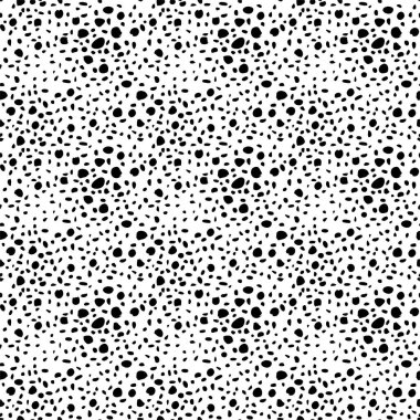 Kusursuz çita derisi deseni. Parmak izi, kumaş, tekstil, duvar kağıdı için sonsuz el çizimi çita leoparı dokusu. Modern orman hayvan tasarımı. Sanatsal siyah beyaz kedi kürkü