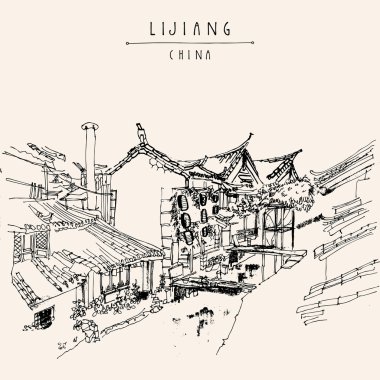 Traditional Chinese houses in Lijiang