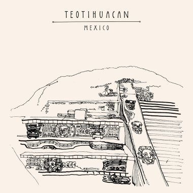 Teotihuacan Meksika kartpostal