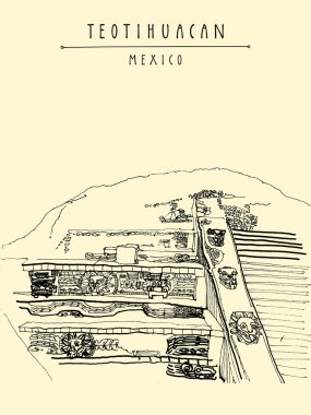 Teotihuacan Meksika kartpostal