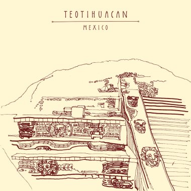 Teotihuacan Meksika kartpostal