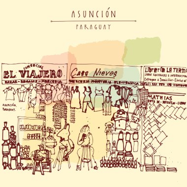 Shopping area at Asuncion, Paraguay
