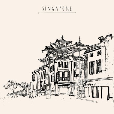 Singapur vintage kartpostal
