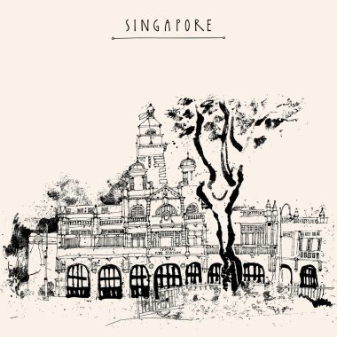 Singapur vintage kartpostal