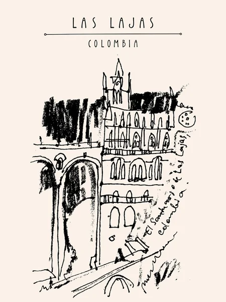 Iglesia Católica en Nobsa Colombia — Vector de stock