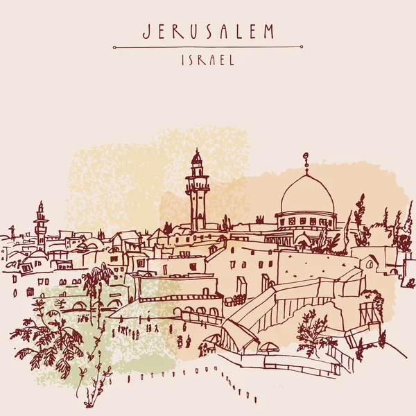 Kudüs, İsrail eski şehir manzarası