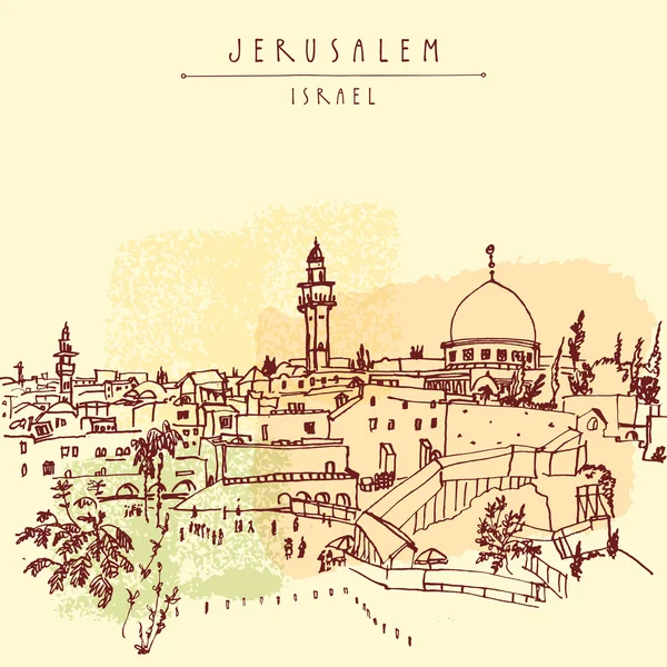 Kudüs, İsrail eski şehir manzarası