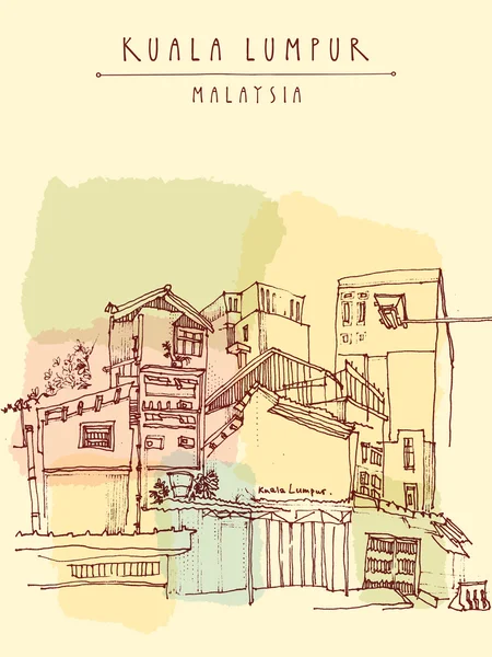 Edificios Kuala Lumpur, Malasia . — Vector de stock