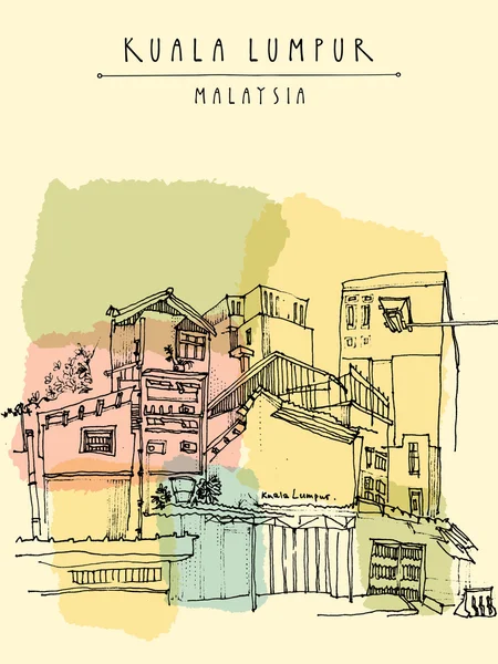 Kuala Lumpur buildings , Malaysia. Royalty Free Stock Illustrations