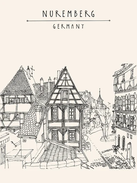 Nuremberg, Bavière, Allemagne, Europe — Image vectorielle