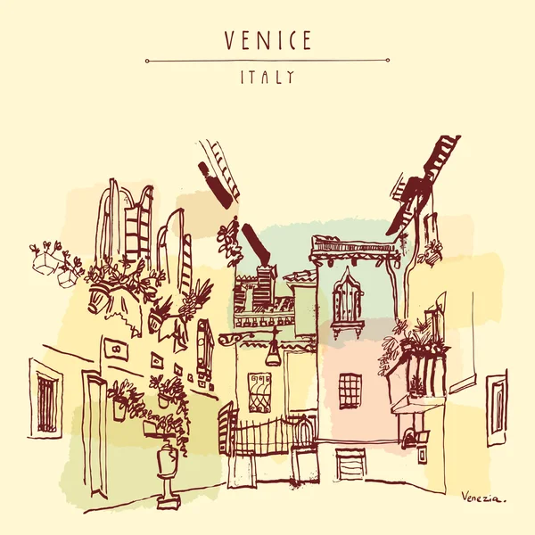 Venice, Italy  postcard — ストックベクタ