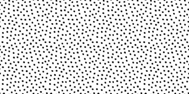Kusursuz vektör el düzensiz minik benekli desen çizdi. Rastgele dağılmış küçük noktalar dokusu. Noktalı şirin desen. Beyaz sanatsal karalama üzerine siyah çizim küçük noktalar pürüzsüz yüzey tasarımı