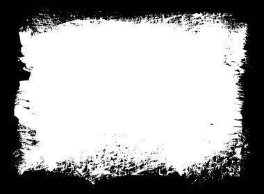 Vektör grunge elementi. Çirkin el çizimi arka plan, beyaz çerçeveli. Çin, Japon, Kore mürekkep fırçası darbesi. Vektör EPS 10 sanatsal soyut illüstrasyon